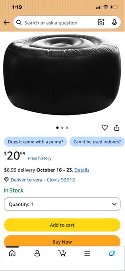 New inflatable chair or stool black total of 11
