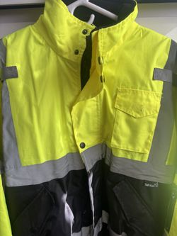 WaterProof Bomber Jacket Lime And Black 