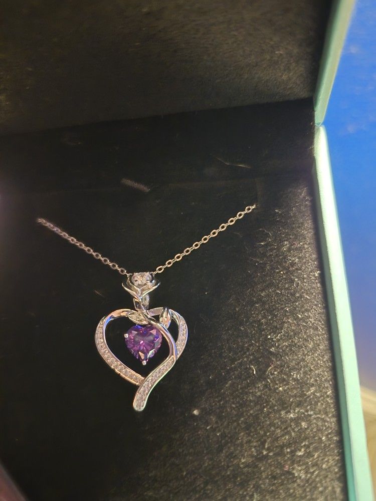 Louisa Secret White Gold Infinity Heart Necklace