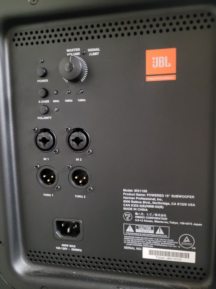 JBL Subwoofer 15" 1400watt