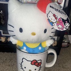 Hello Kitty Plush And Mug