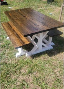 Fresh Built 6 foot Farmhouse table and 2 benches.