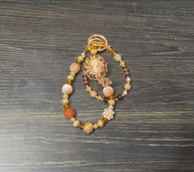 Beaded Cameo Bag Chain