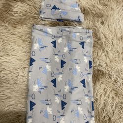 Baby Boy Blanket Matching Hat