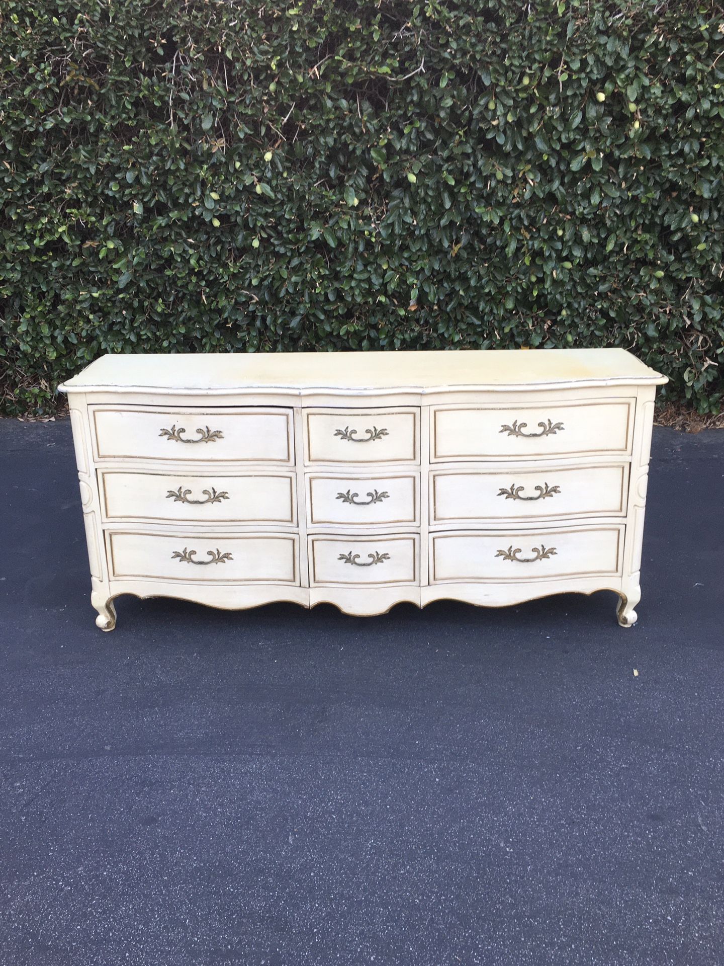 Vintage French Provincial Triple Dresser Chest Of Drawers By Drexel