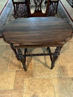 Antique parlor table, rare Mahogany  hardwood, professionally finished 