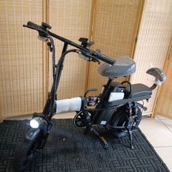 2 SEATER ELECTRIC BIKE 25MPH-RANGE 50MILES ( PAS) ALARM. TURN LIGHTS.FULL SUSP. FOLDABLE 
FOLDING ELECTRIC BIKE FULL SUSPENSION PEAK 750W -SPEED 25MPH