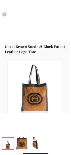 Gucci Brown Suede Leather Tote 