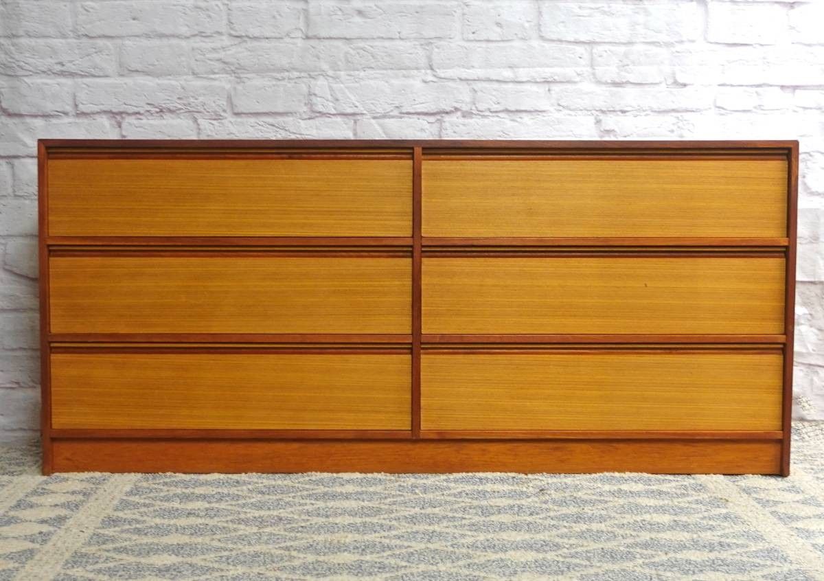 Danish Teak 6 Drawer Dresser - Delivered