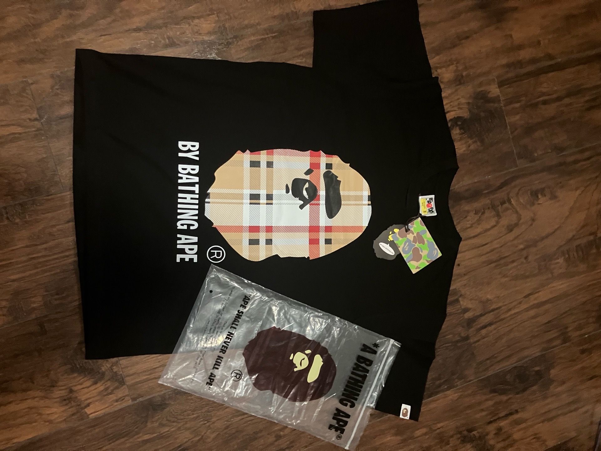Burberry X bape shirt M