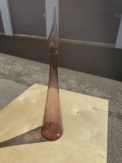 Vintage Mcm Amethyst Genie Bottle Decanter