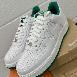 Brand New Nike Air Force 1 Low Men’s US 9 White/Green in Retail Box Jordan Adidas Hoka On Newbalance Vans Airforce Airforce1