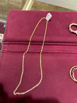 14K Gold Rope Chain Necklace