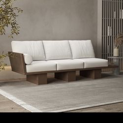 Japandi Couch Walnut Wood