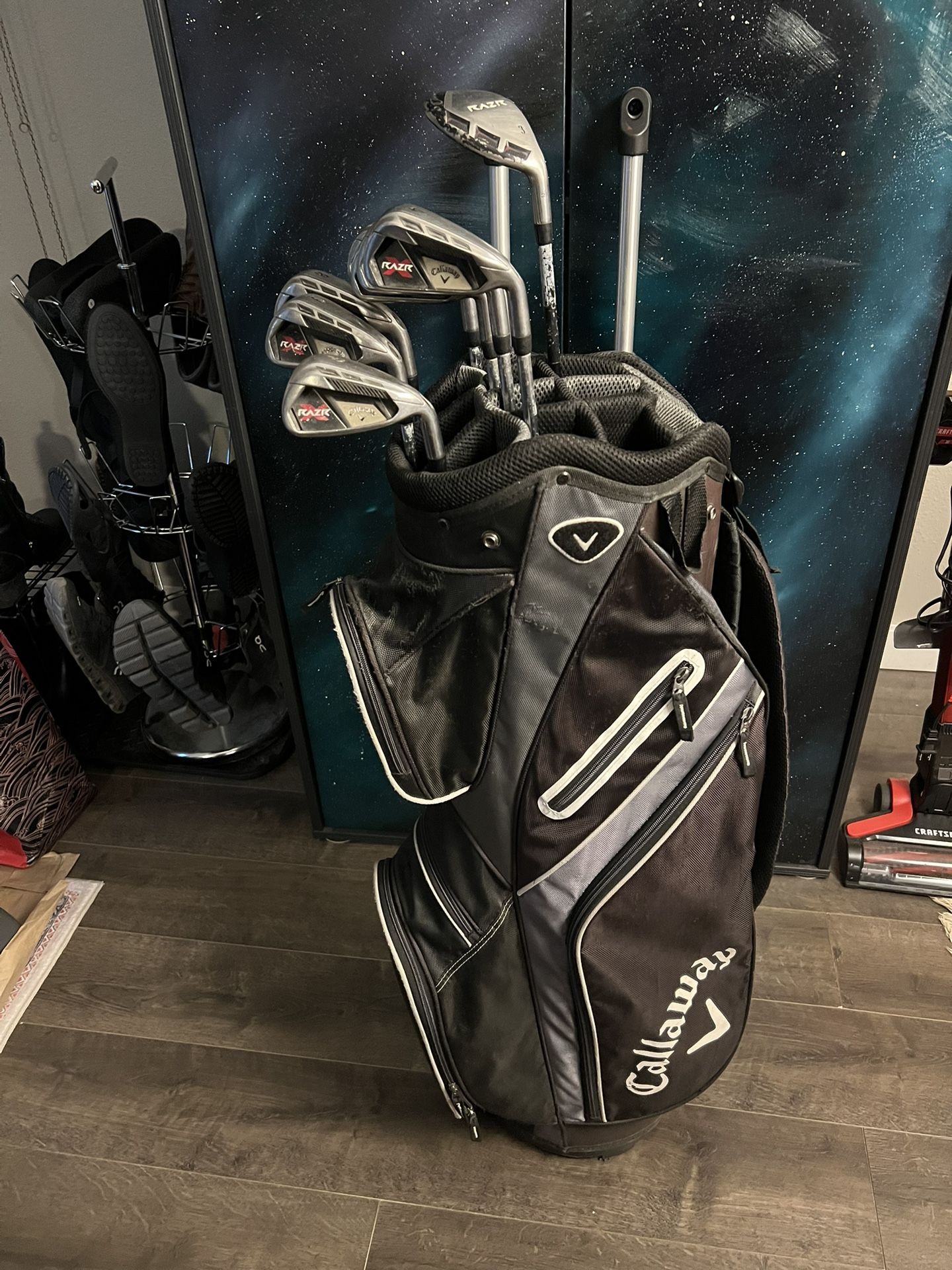 Callaway Razr X Iron Set 4-9, P +3 Hybrid Club Steel Shafts RH Regular Flex