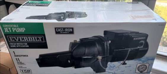 Everbilt 1 HP Convertible Cast-Iron Jet Pump