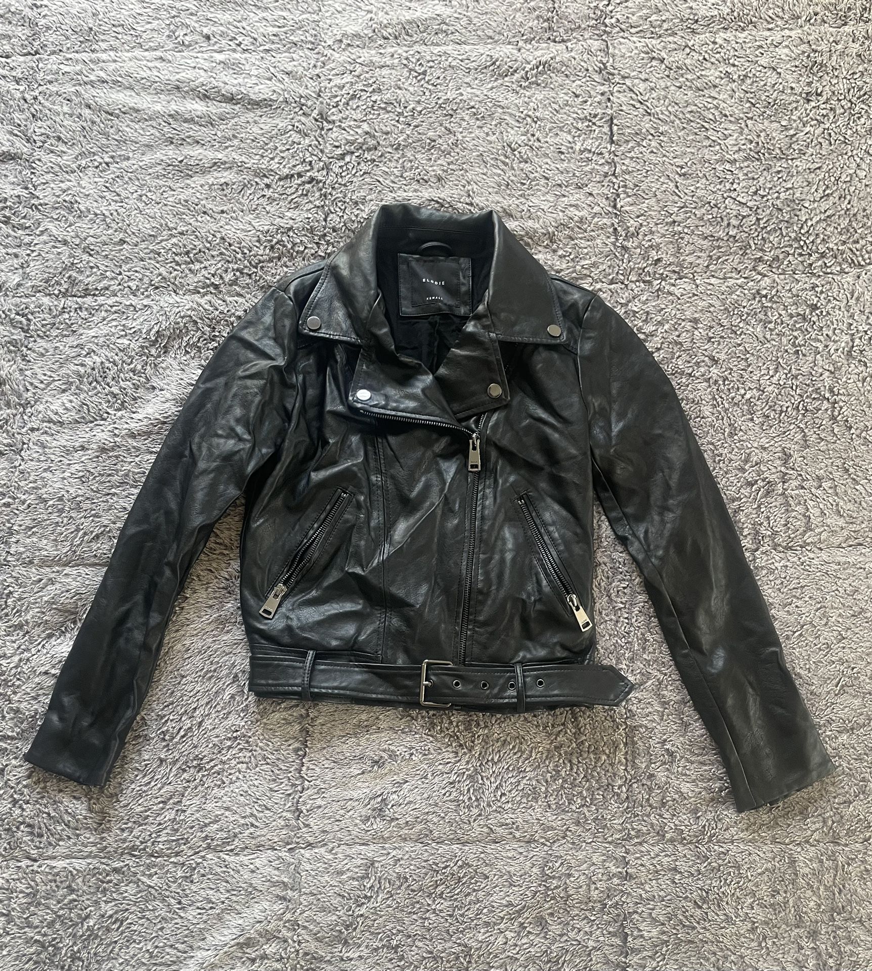 Elodie Faux Leather Moto Jacket