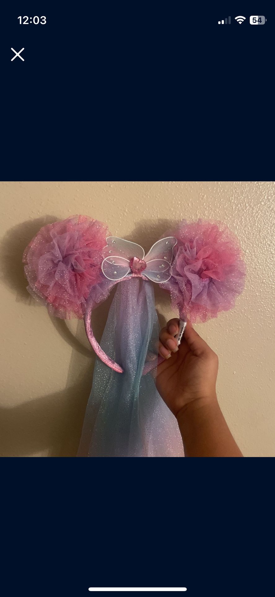 Minnie Mouse Pink Butterfly Ears