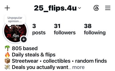 Check insta for everything available!