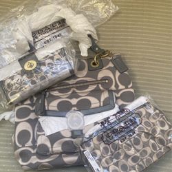 Coach Purse With Matching Wallet, and Wristlet