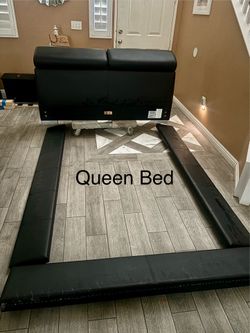 Black queen bed OBO