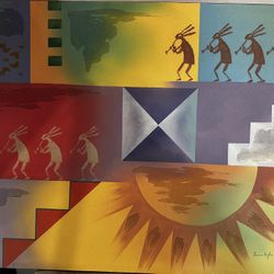 30x40in Kokopelli Painting By James Eagle