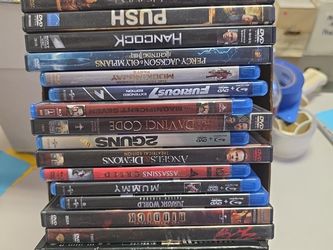26 DVD Blu-ray Movie Lot + Sims 3 Game – Marvel, Jurassic World, Riddick & More