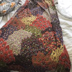 Large Long Dress Vivid Fan Designs