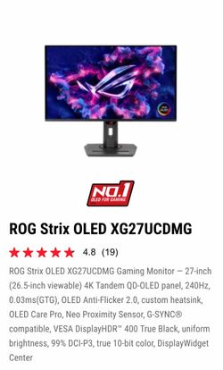 ASUS ROG Strix OLED XG27UCDMG Gaming Monitor