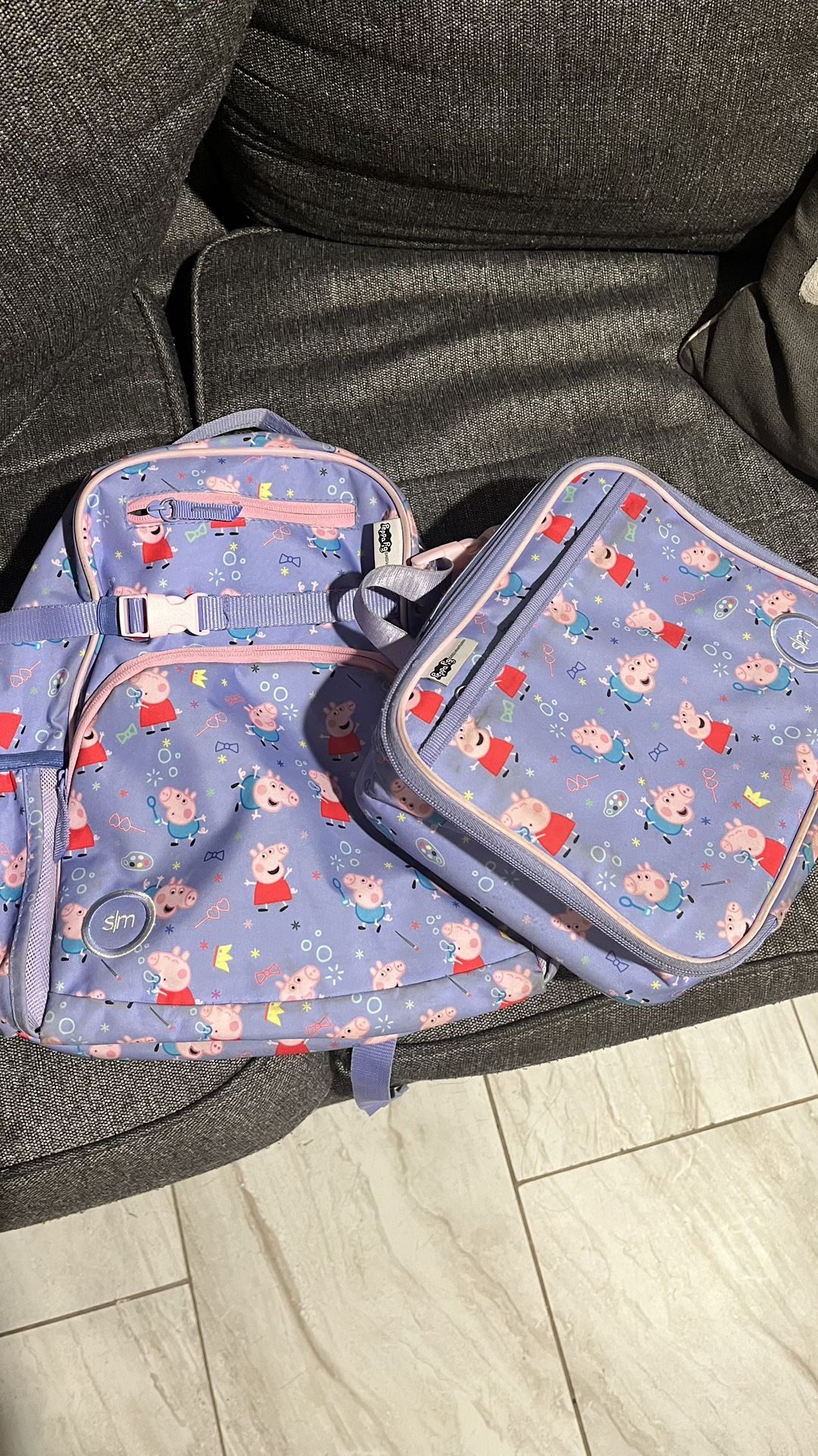 Peppa Pig Backpack & Lunch Bag Simple Modern