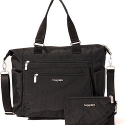 Baggallini Trifecta Convertible Backpack Crossbody Tote Bag-11x12 Lightweight Travel Bag W/RFID Phone Wristlet  Fabric type 100% Nylon Origin Imported