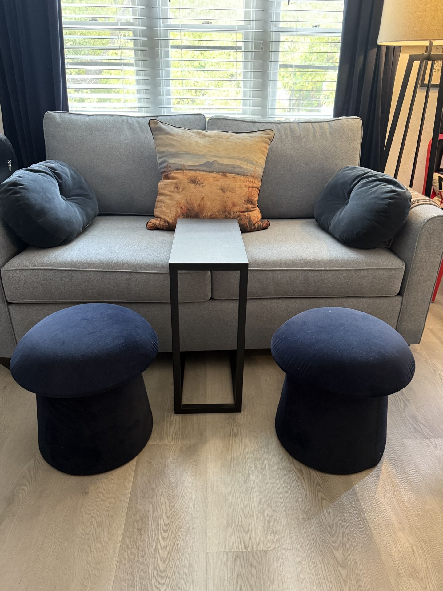 Navy Blue Storage ottomans
