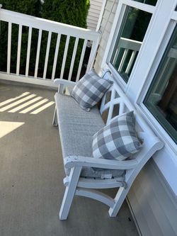 White Aluminum Bench