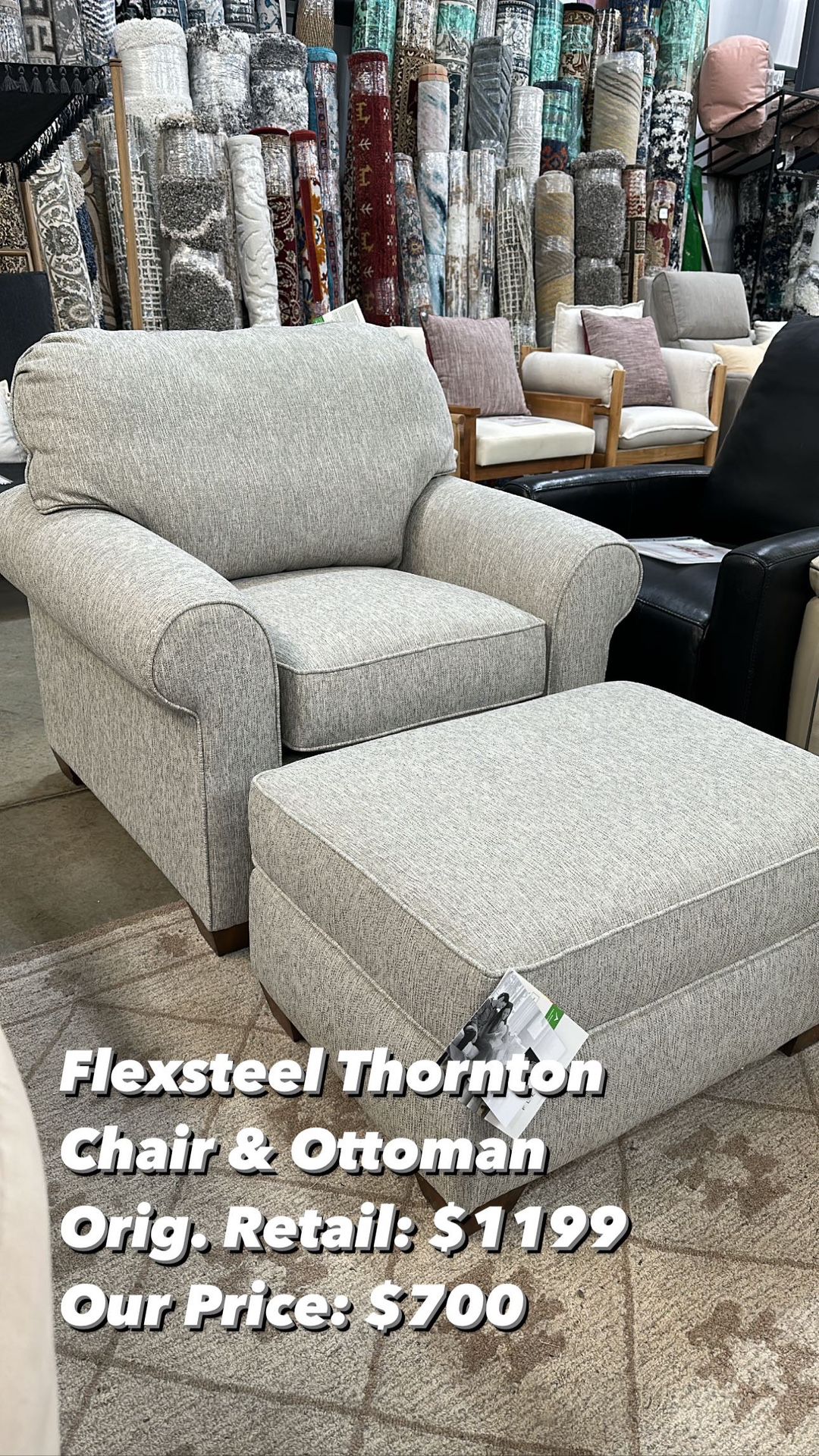 Flexsteel Thornton Accent Chair & Ottoman