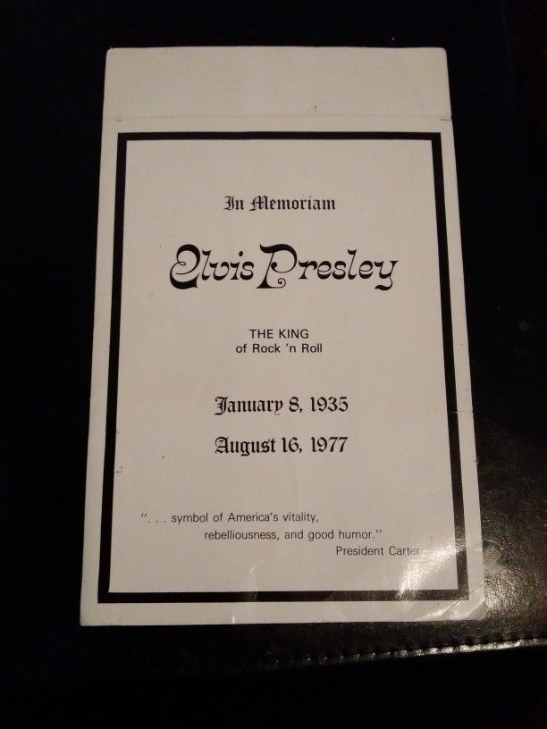 Elvis Presley , President Carter Memorial Card