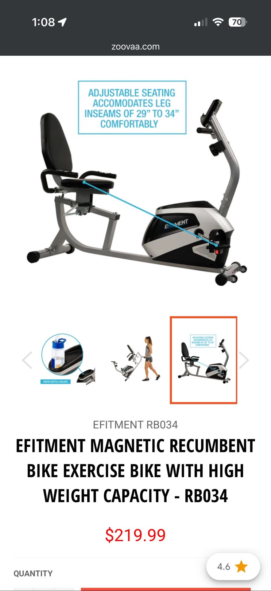 Exercise Bike Efitment