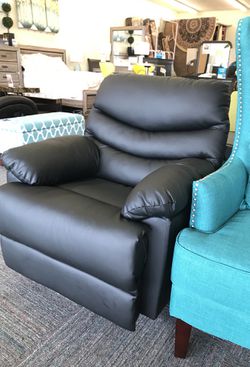 Faux Leather Rocking Recliner
