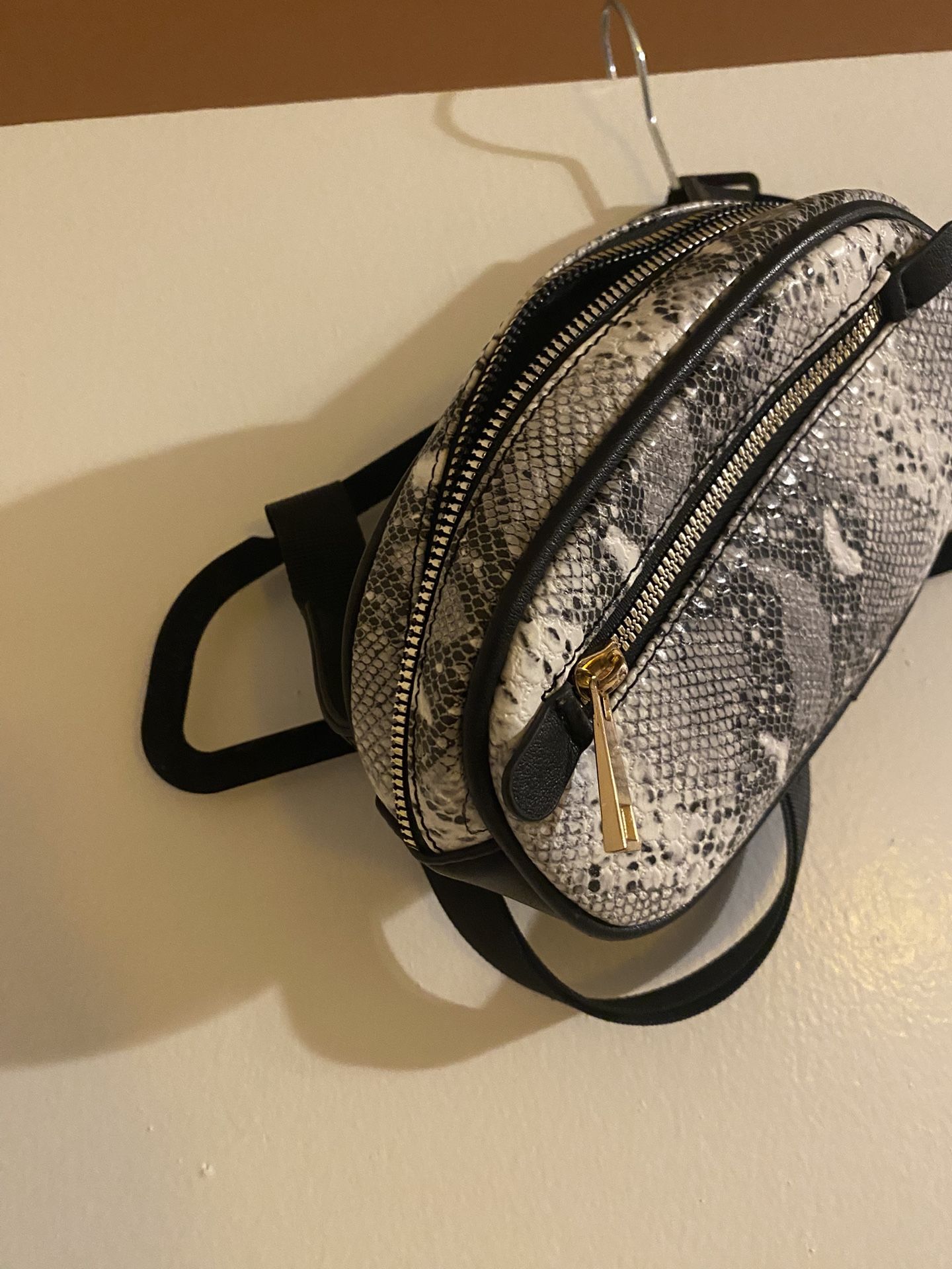 Faux Alligator Skin Waist Bag