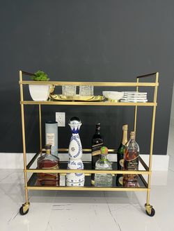 West Elm bar cart