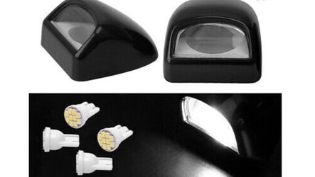License Plate Light Lens For 99-13 GMC Sierra Silverado 2500 3500 Tahoe FREE LED