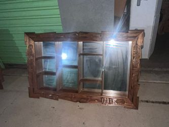 Guam Theme Shelved Mirrors Solid Wood