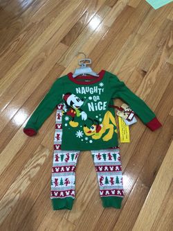 Boys size 3 Mickey Mouse Christmas pajamas