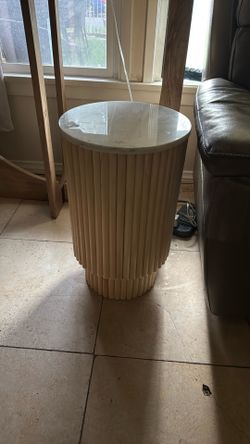 Marble Fluted Side Table