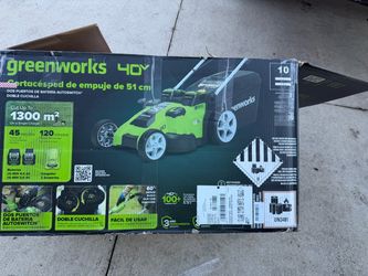 Greenworks 40V 20in Push Lawn Mower, 4.0 Ah and 2.0 Ah Battery, Charger