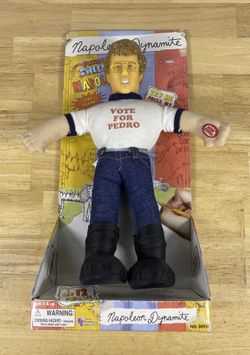 VTG 12" Napoleon Dynamite Vote For Pedro Talking Plush Doll 12 Phrases 2005 NEW!