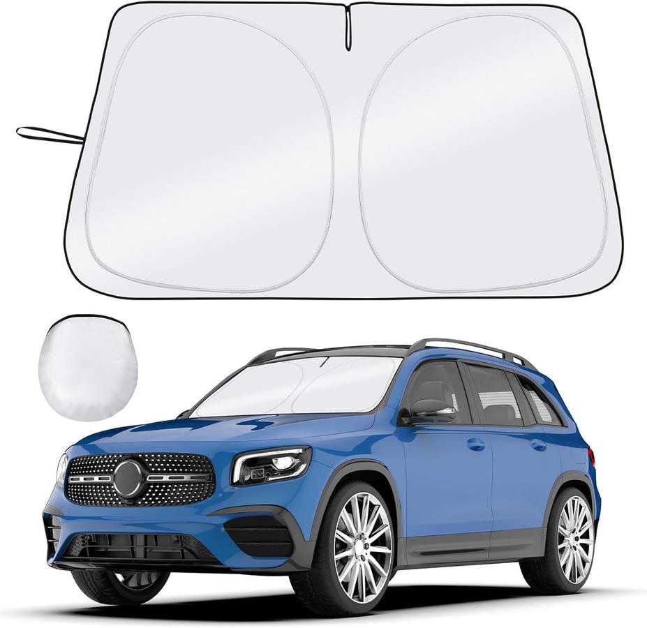new Windshield Sun Shade - Car Sun Shade Windshield, Reflector Sunshade Offers Ultimate Protection for Car Interior, 145 x 80  About this item  Protec