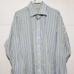 Burberry London striped French Cuff mens shirt  16-1/2  42