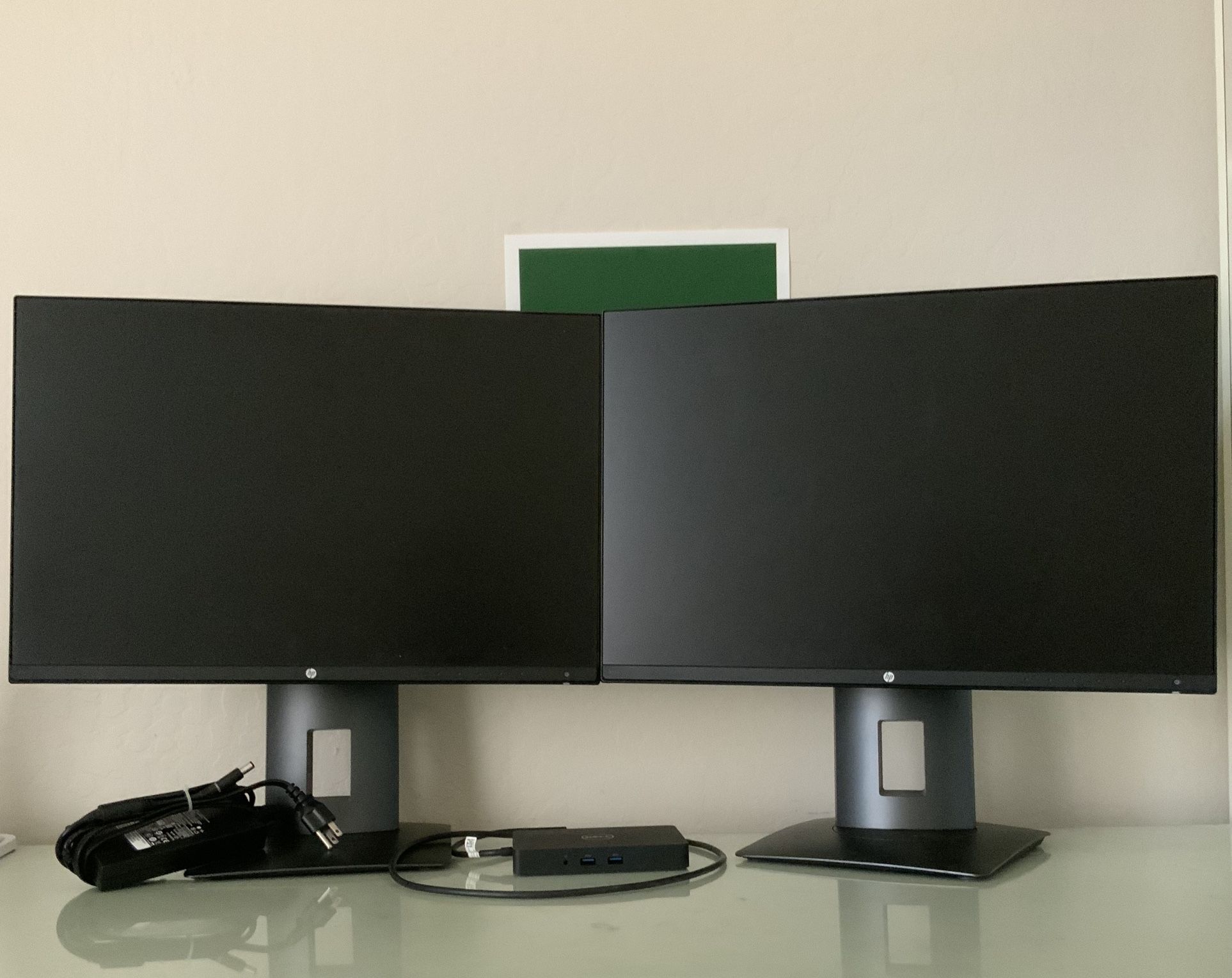 2 HP 24inch Minitors + Dell Type C Docking Station