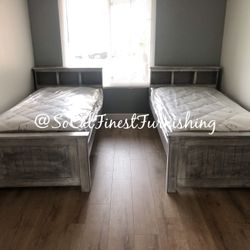 2 Twin Bed And 2 Mattresses Included 