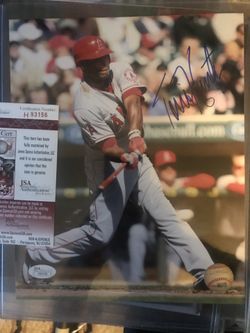 Angels Torii Hunter Autographed 8x10 photo JSA certified
